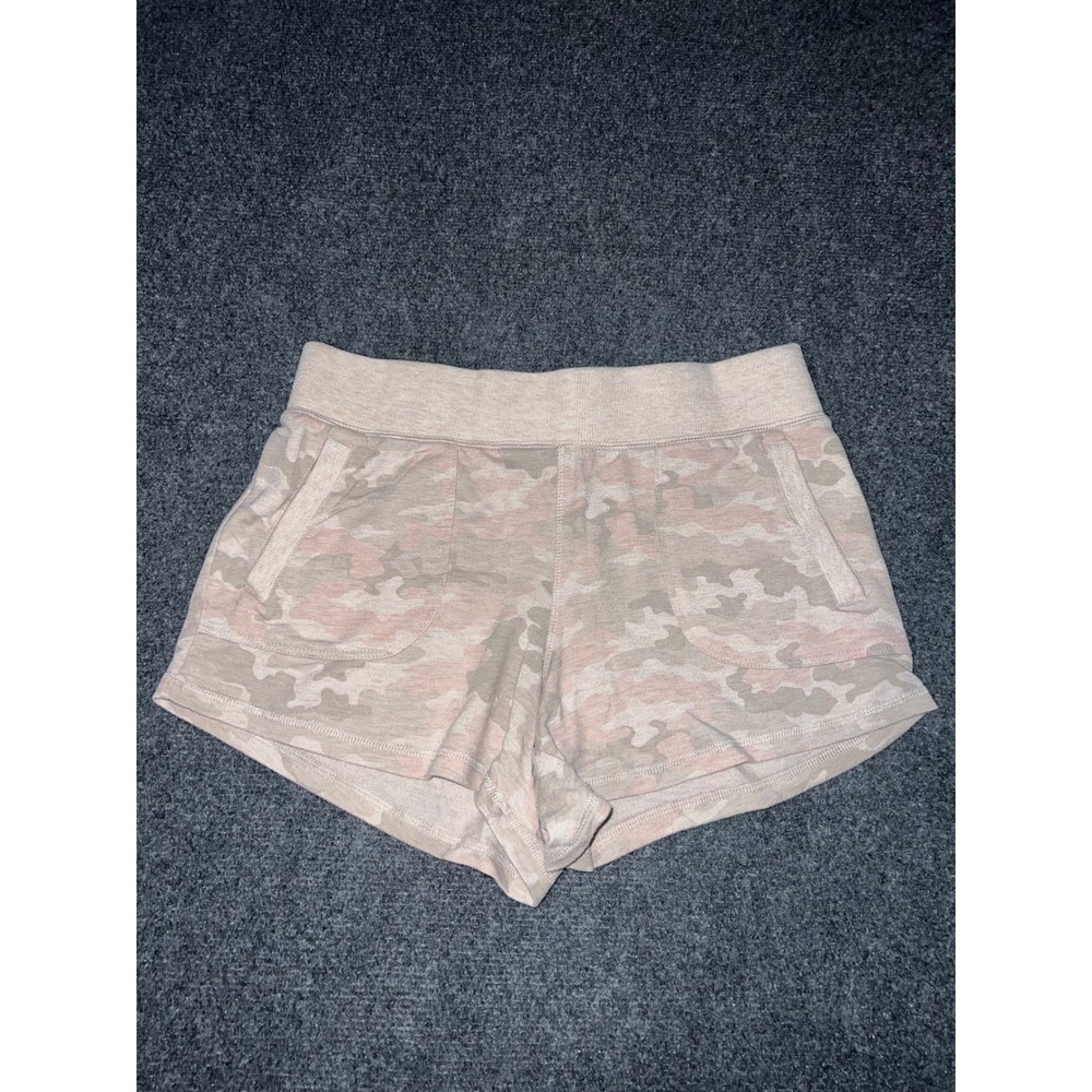 Athletic Works Womens Pink Tan Camo Lounge Shorts Size Medium M 8-10 Camouflage